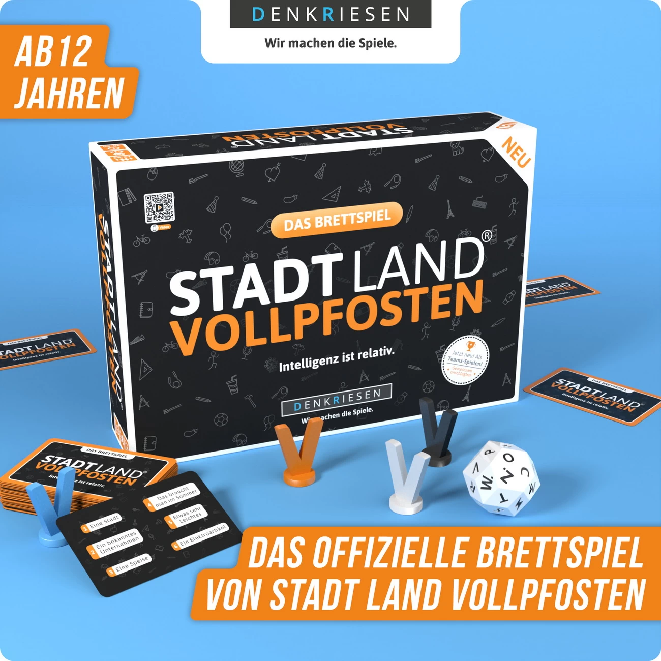 Brettspiel STADT LAND VOLLPFOSTEN - Intelligenz ist relativ (DENKRIESEN)
