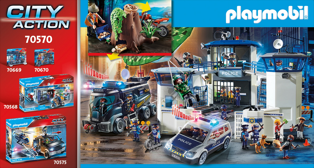 Playmobil 70570 - Polizei-Geländewagen: Verfolgung des Schatzräubers (City Action)