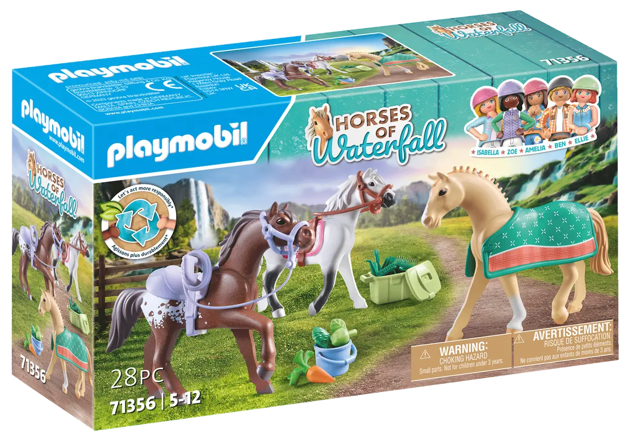 Playmobil 71356 - 3 Pferde: Morgan  Quarter Horse & Shagya - Horses of Waterfall