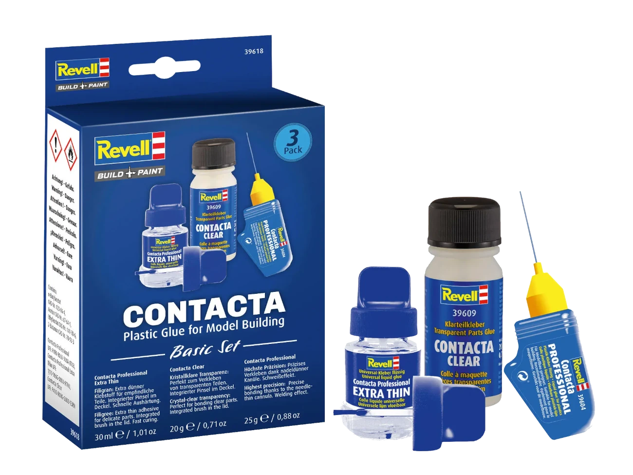 Revell 39618 - Contacta Basic Set / 3 Modellbaukleber