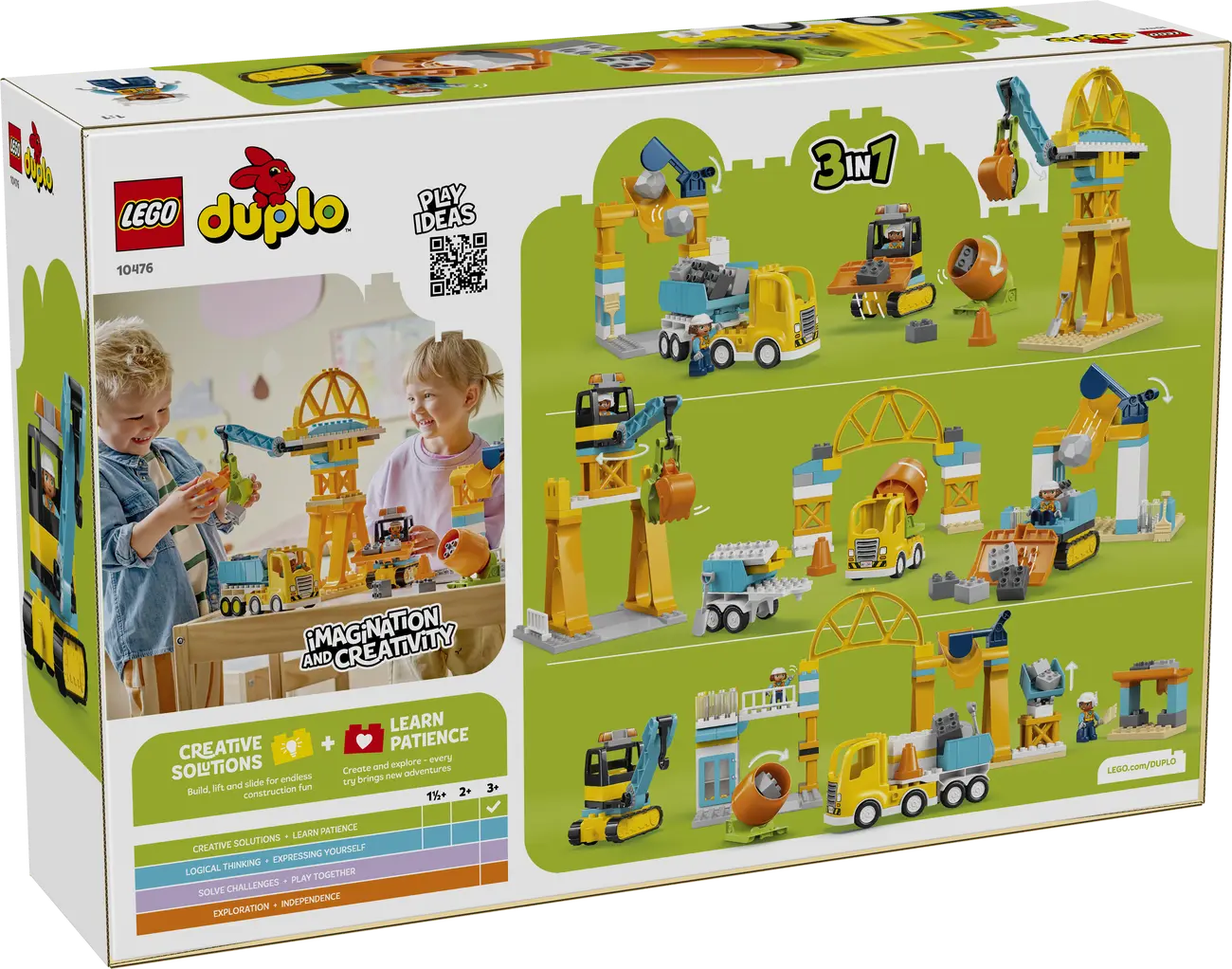 LEGO DUPLO - Baustelle mit Baufahrzeugen 3-in-1-Set (10476)