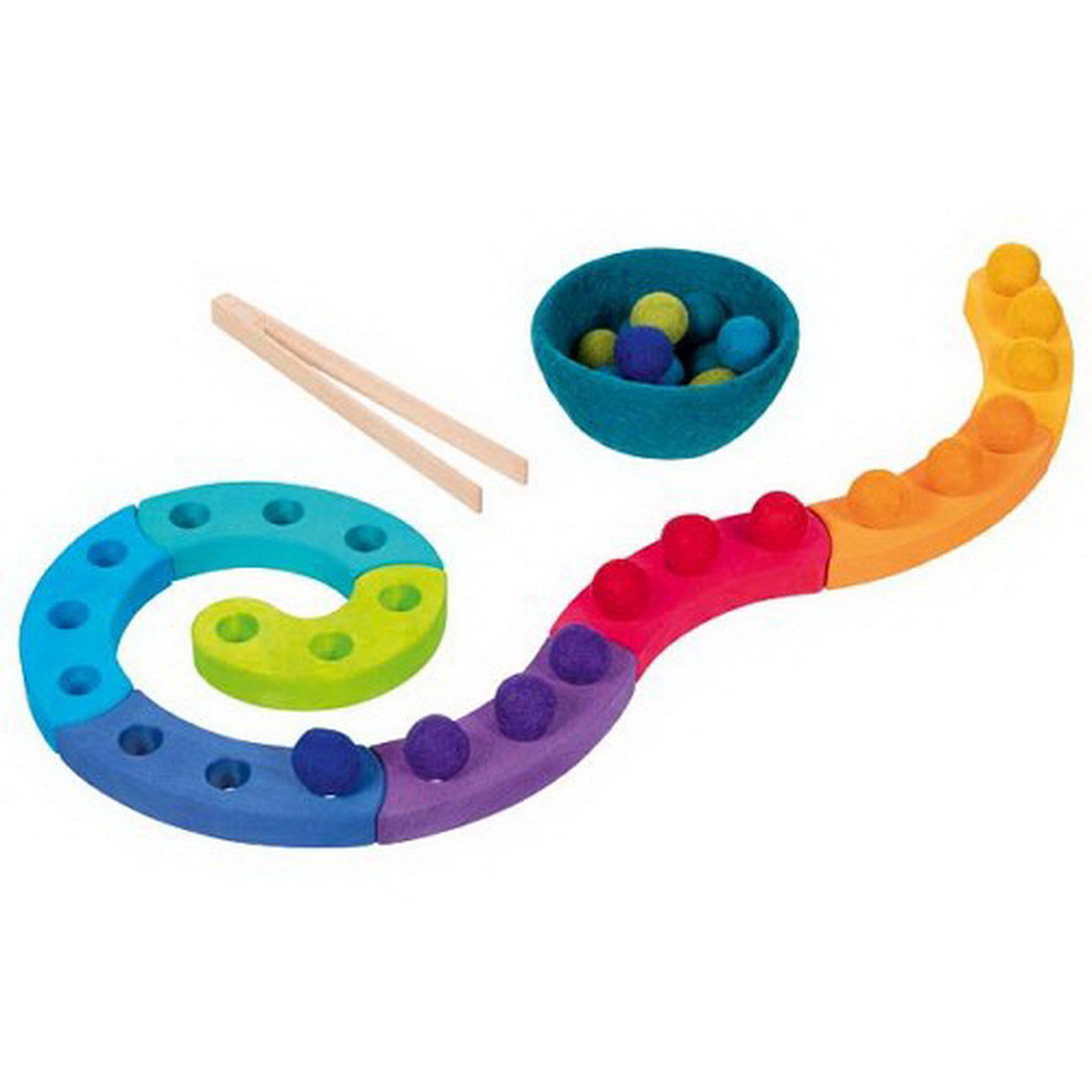 Farbsortierspiel und Adventsspirale (goki evolution 58354)