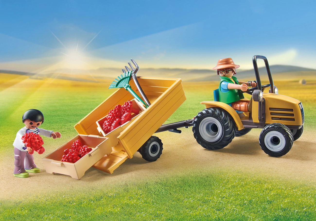 Playmobil 71442 - Traktor mit Anhänger und Wassertank - Country