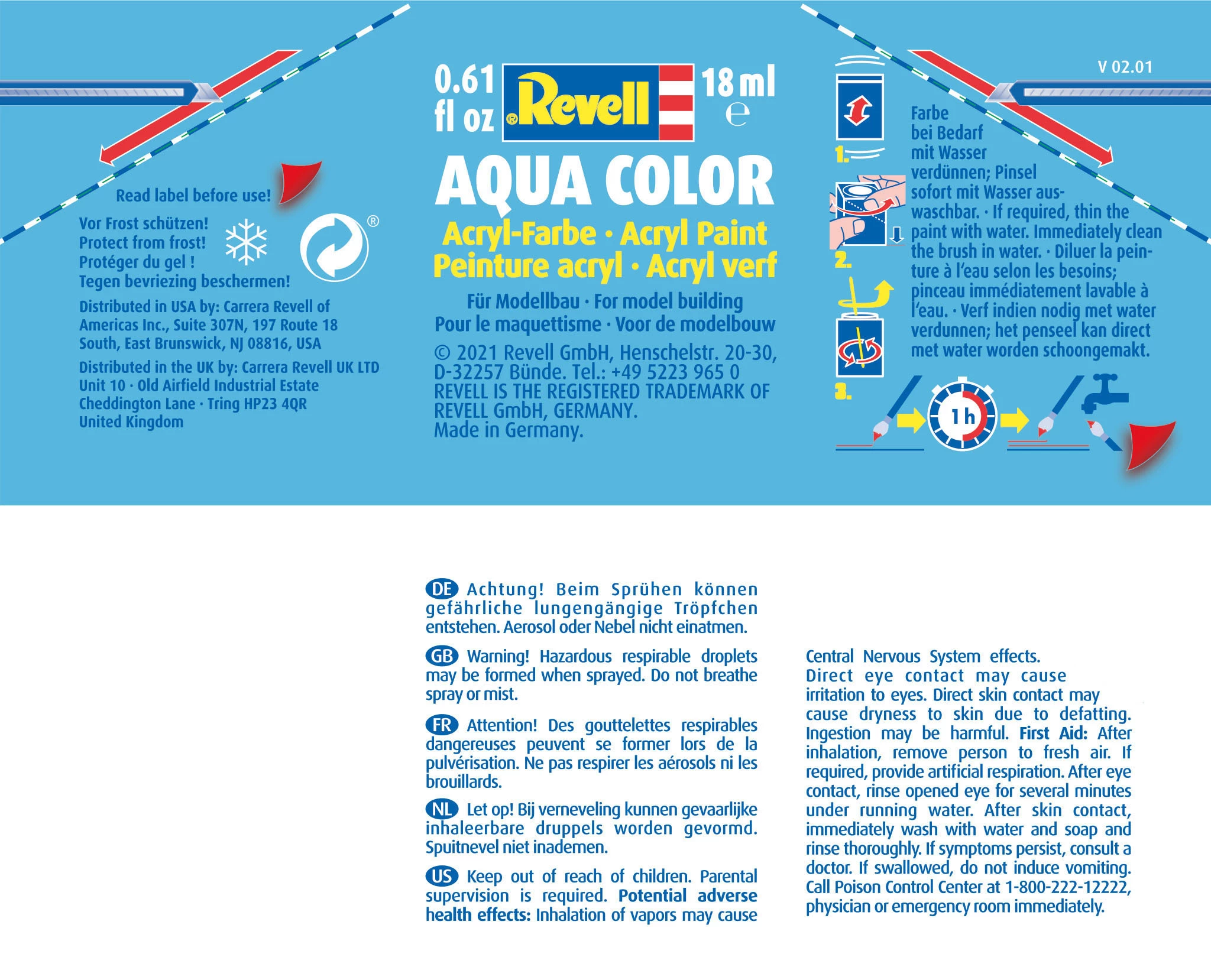 Revell Farbe 36301 - Aqua weiß seidenmatt