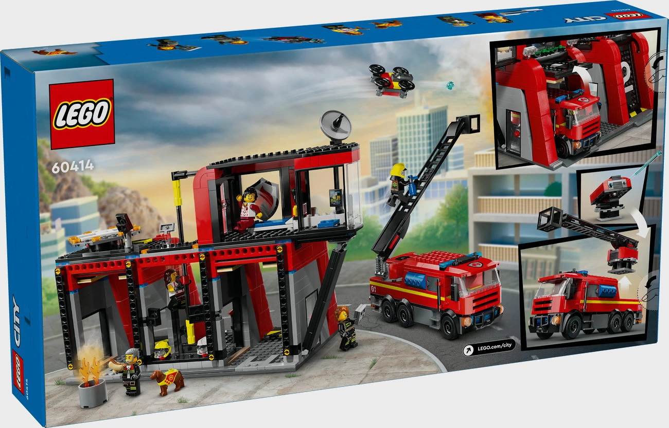 LEGO City 60414 - Feuerwehrstation mit Drehleiterfahrzeug