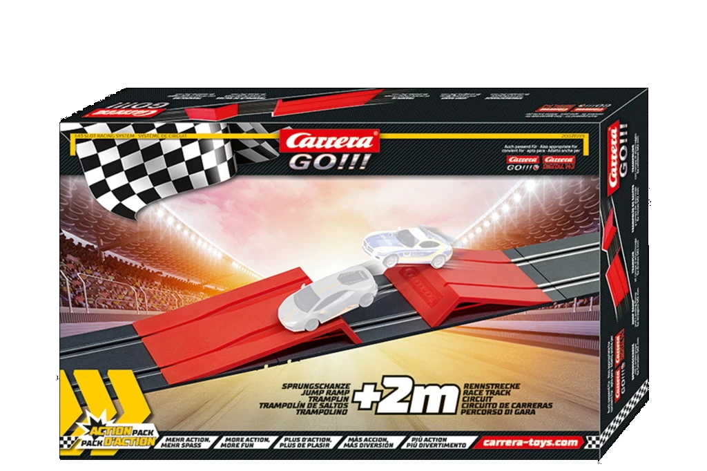 Carrera Go - Race the Track Rennbahn 2m Action Set