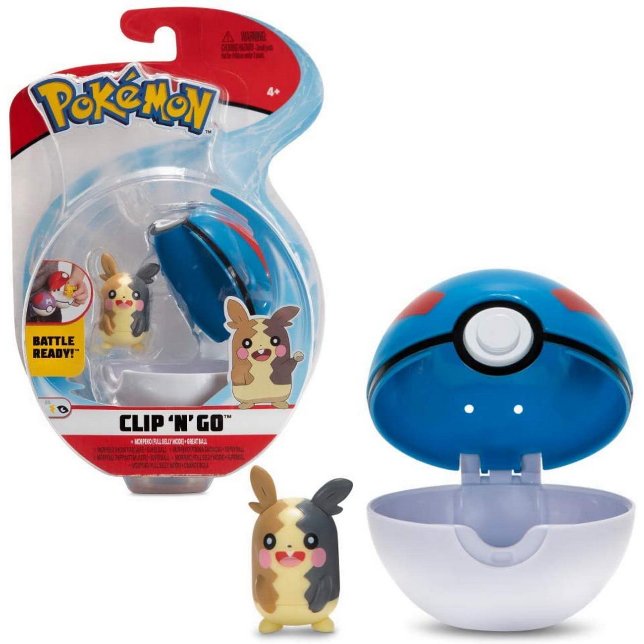 Morpeko mit Superball - Pokemon Clip N Go (Boti 37253)