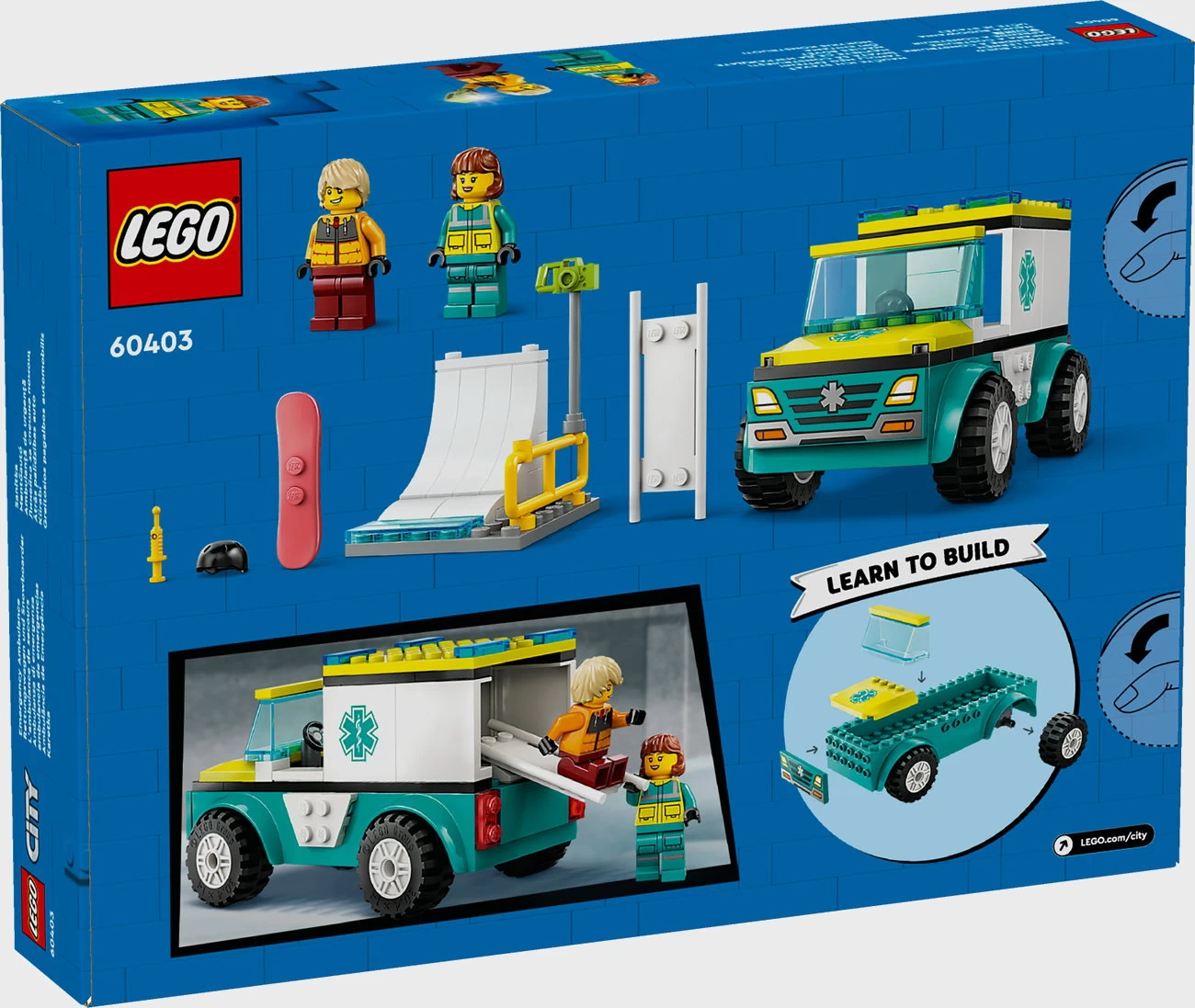 LEGO City 60403 - Rettungswagen und Snowboarder