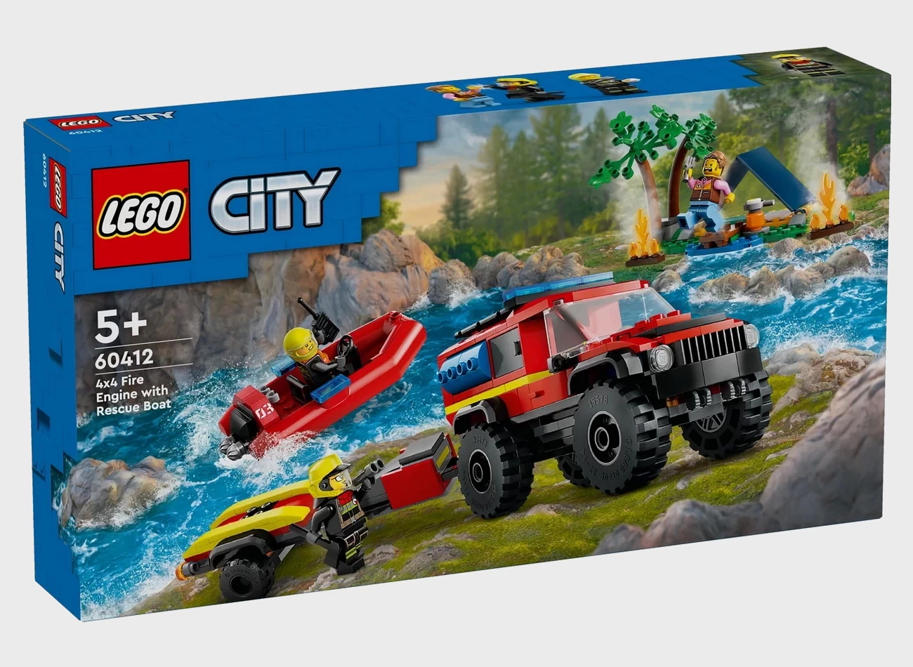 LEGO City 60412 - Feuerwehrgeländewagen mit Rettungsboot