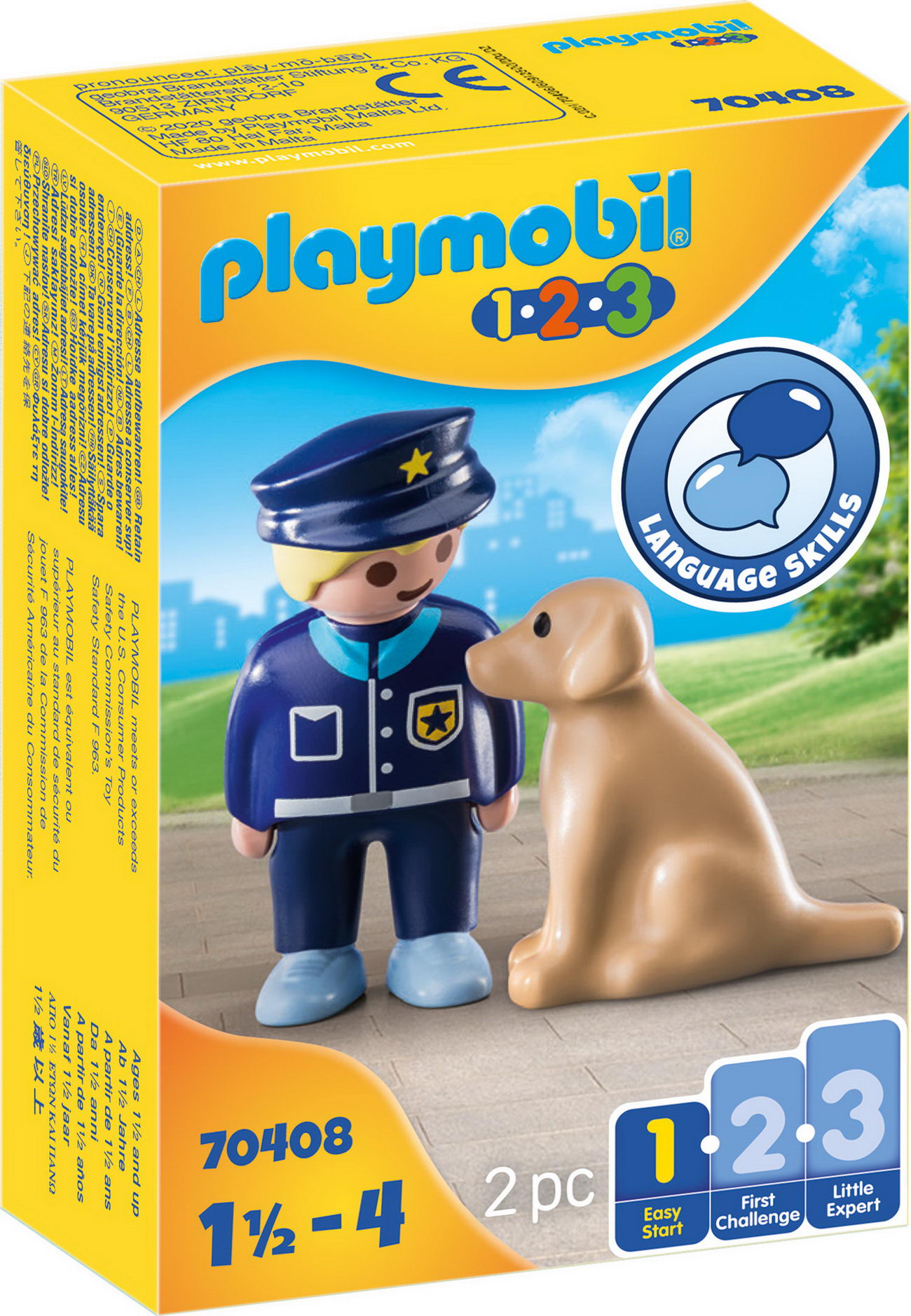 2020-09 Playmobil 70408 - Polizist mit Hund - 1.2.3