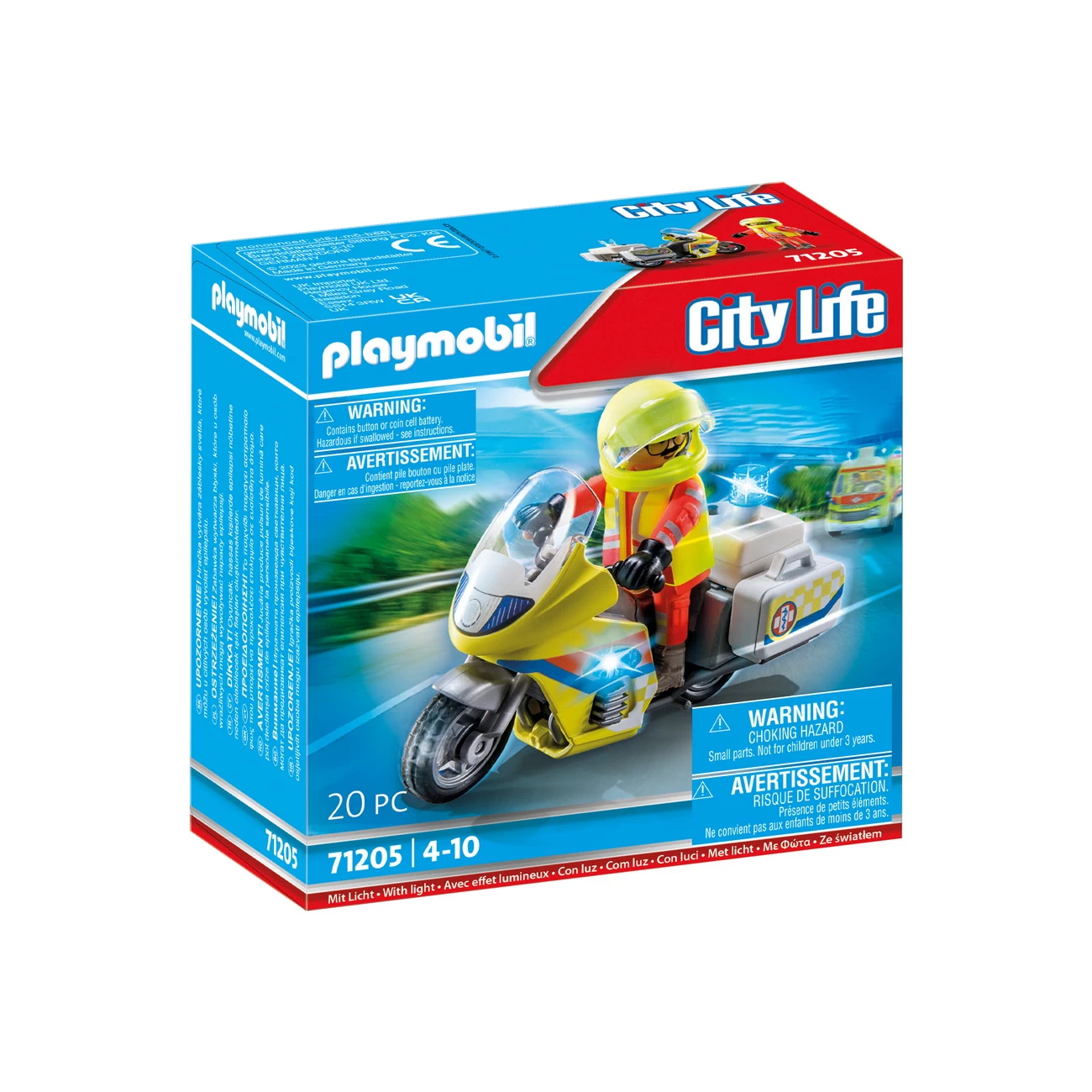 Playmobil 71205 - Notarzt Motorrad mit Blinklicht - City Life