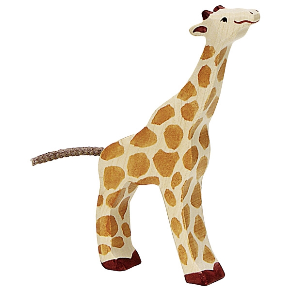 Holztiger Giraffe klein fressend (80157)