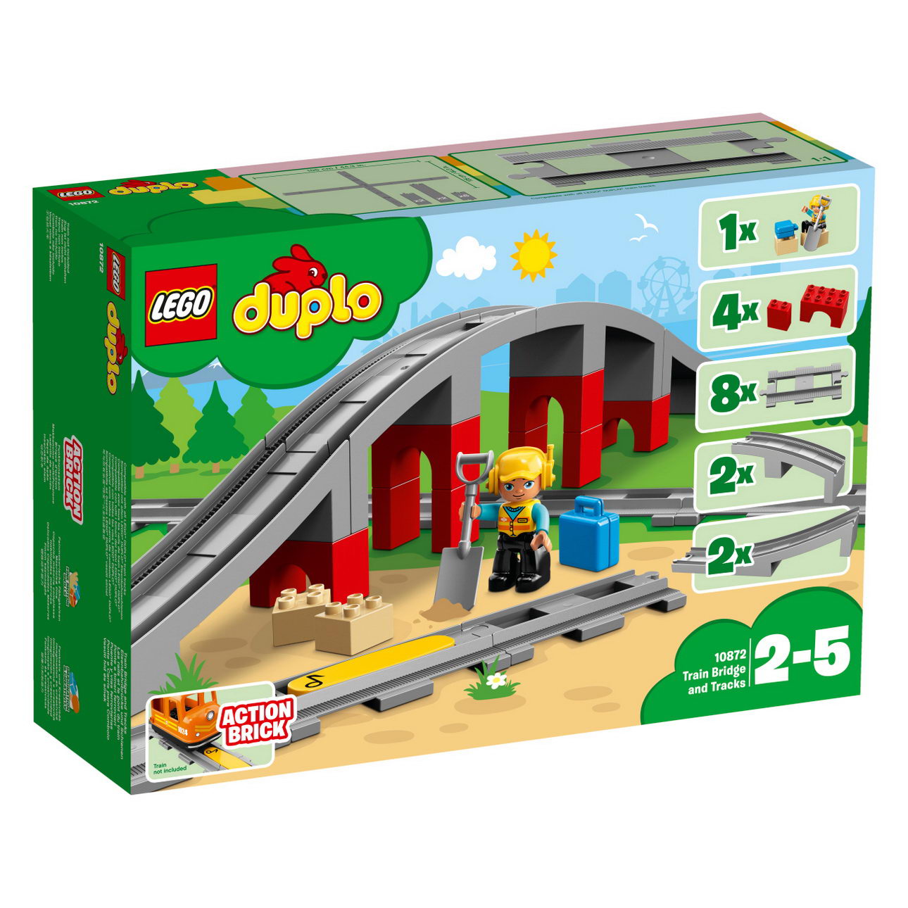 LEGO DUPLO 10872 - Eisenbahnbrücke und Schienen