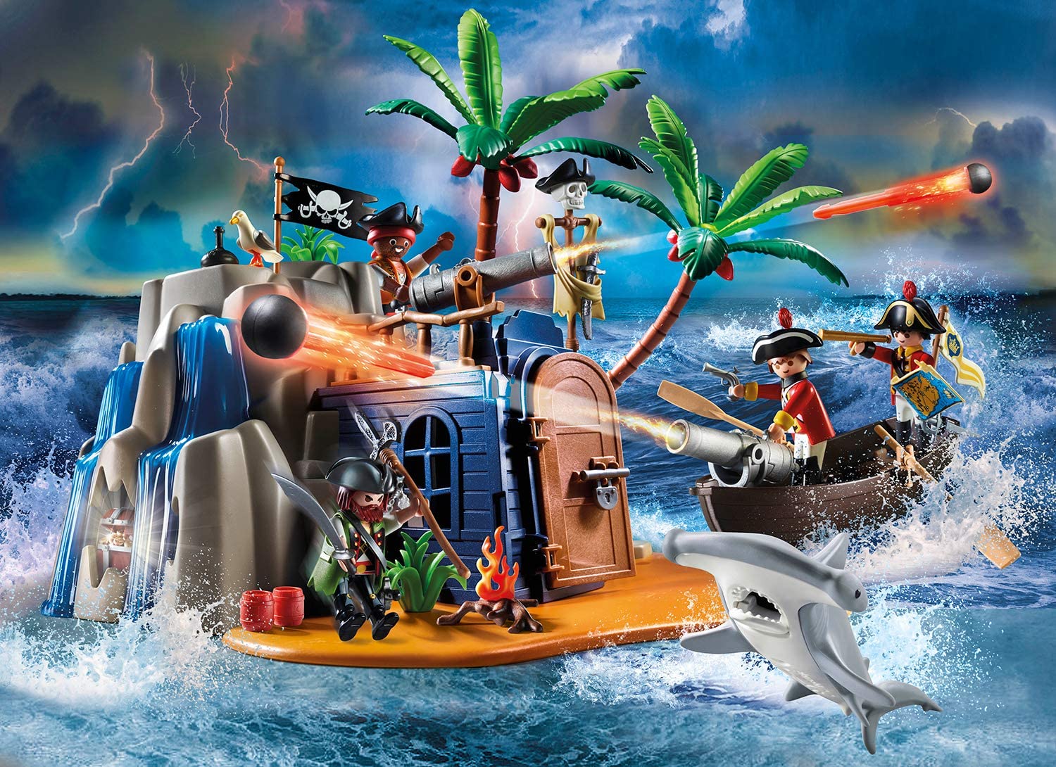 Playmobil 70556 - Pirateninsel mit Schatzversteck - Pirates
