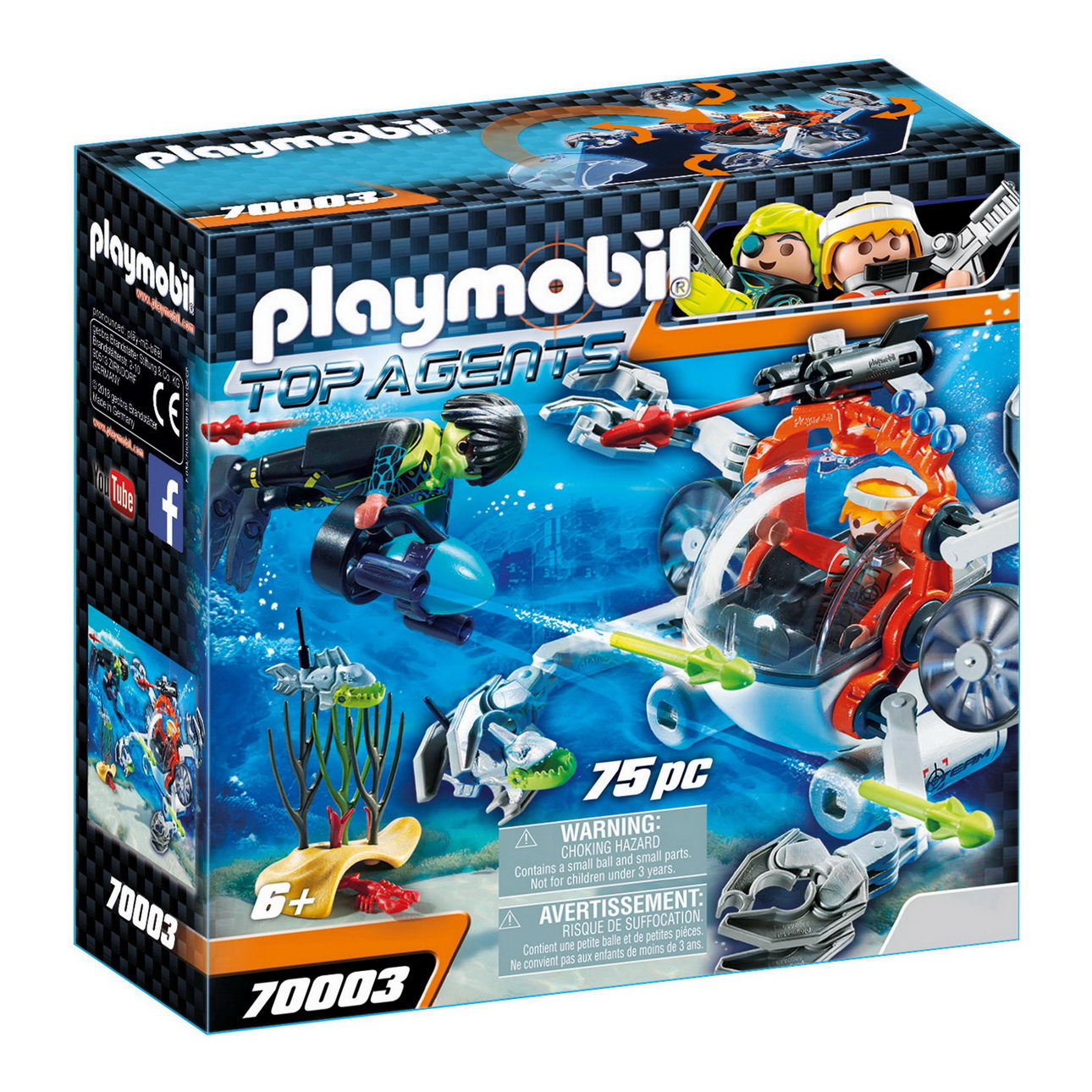 Playmobil 70003 - Spy Team Sub Bot (Top Agents)