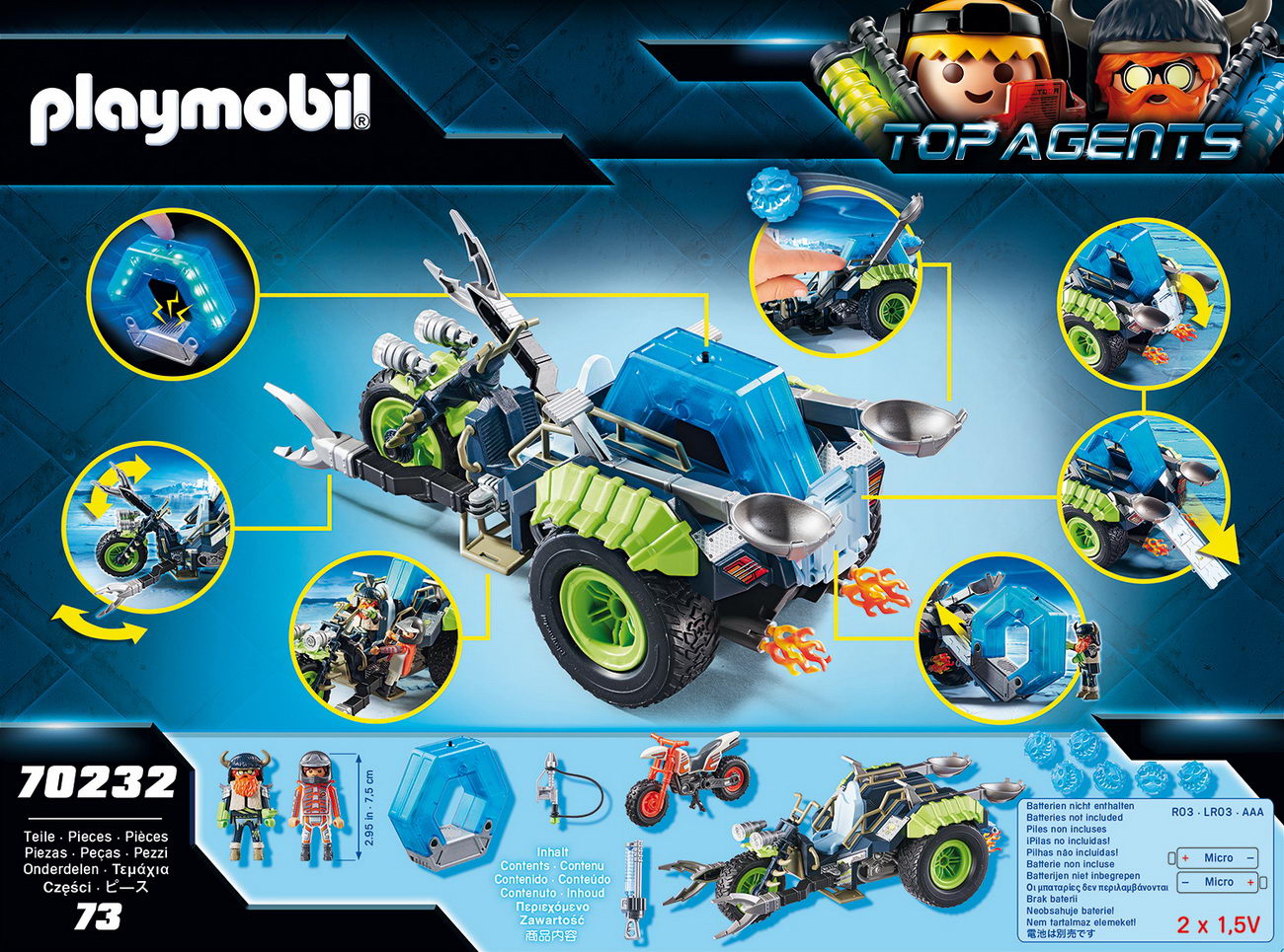 PLAYMOBIL Top Agents Arctic Rebels Eisroboter – 74-teiliges Action-Set Mit Transformierbarem Roboter, Ab 6 Jahren