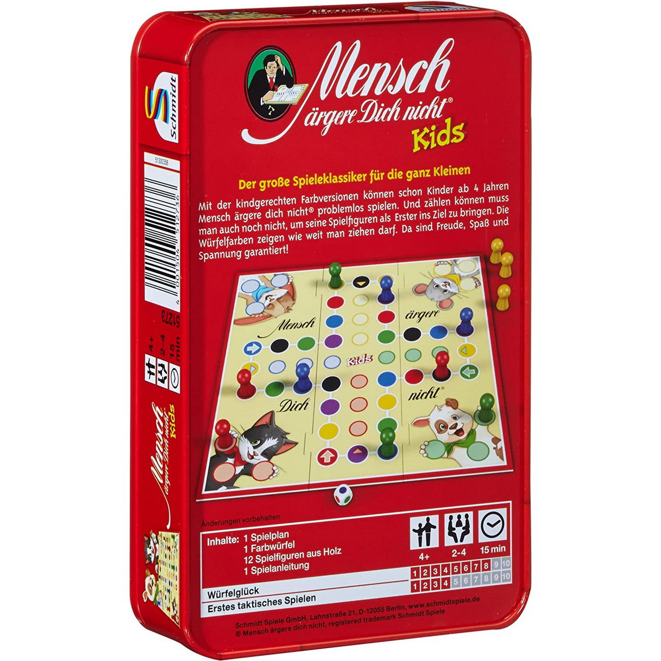 Mensch ärgere dich nicht Kids Reisespiel Metalldose (Schmidt 51273)