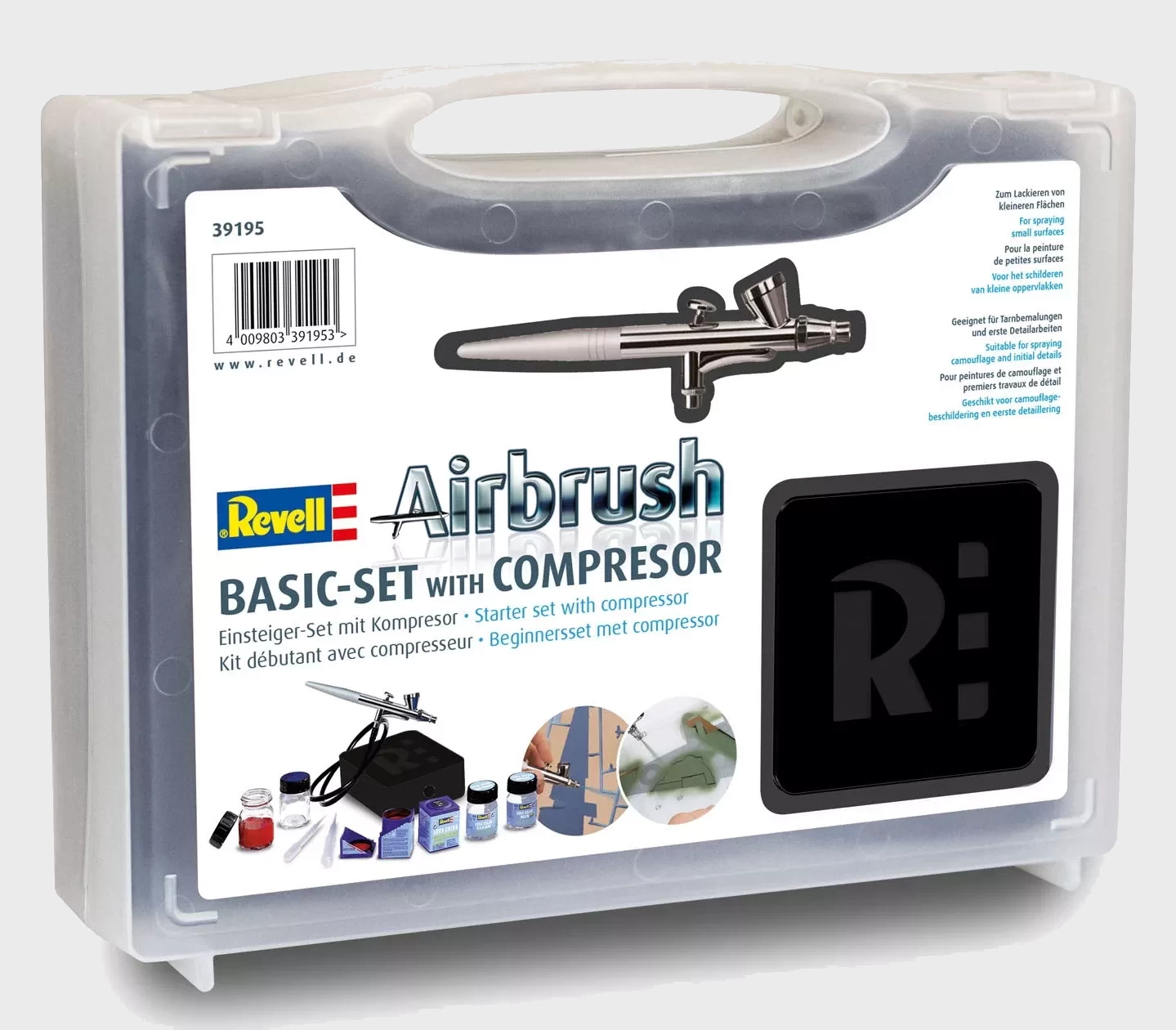 Revell 39195 - Airbrush-Basic Set mit Kompressor