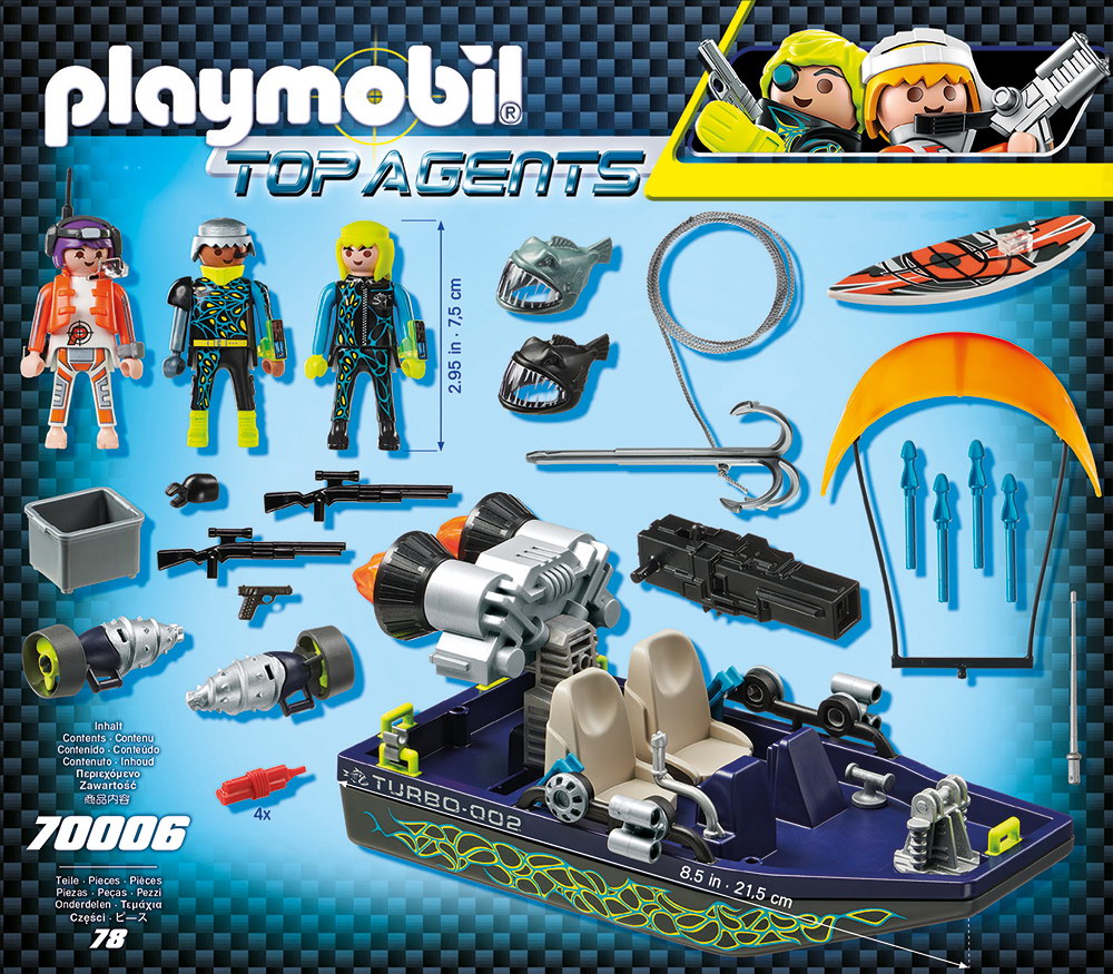 Playmobil 70006 - Team S.H.A.R.K. Harpoon Craft  (Top Agents)