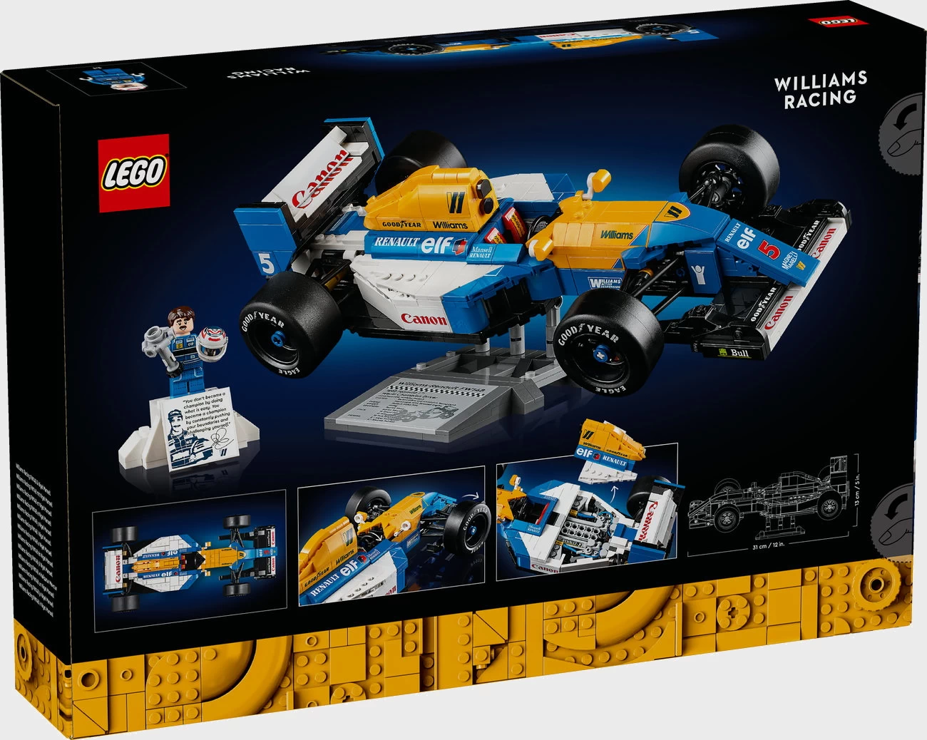 LEGO ICONS 10353 - Williams Racing FW14B mit Nigel Mansell