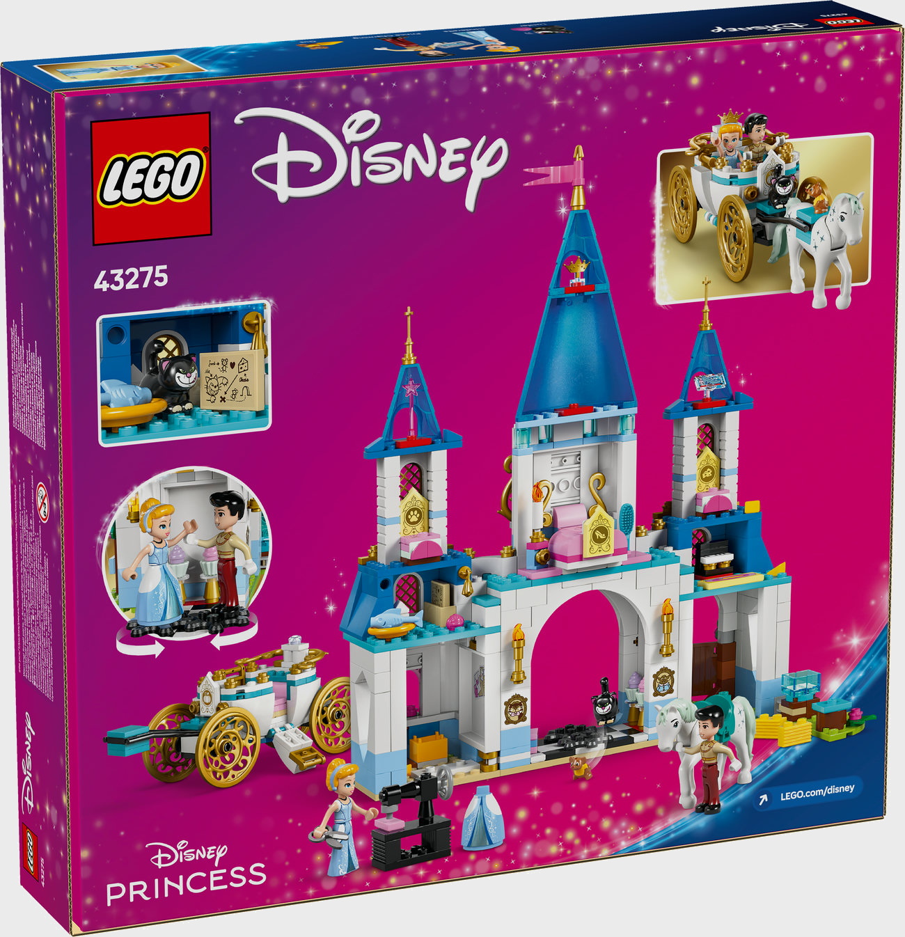 LEGO Disney Princess 43275 - Cinderellas Schloss und Pferde