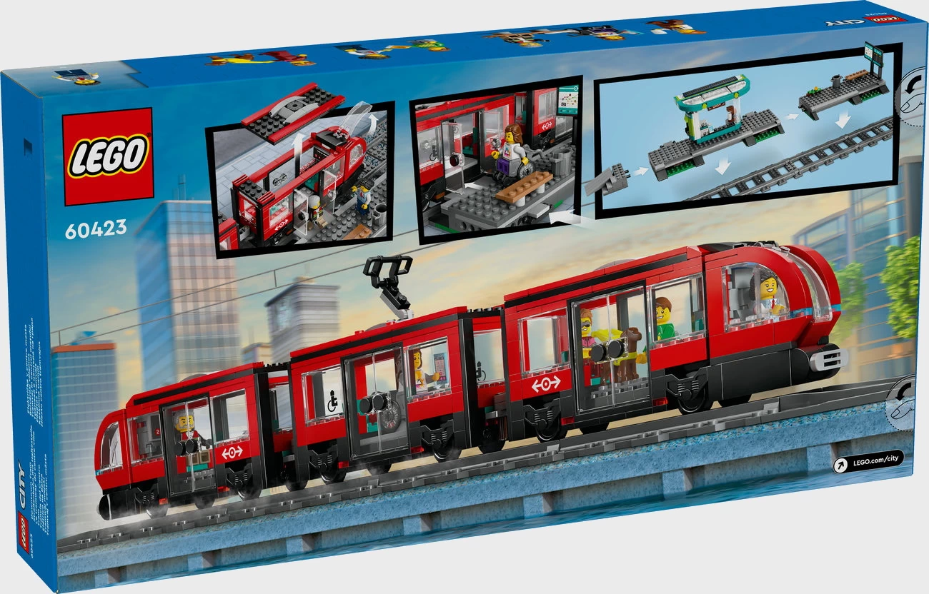 LEGO City 60423 - Straßenbahn mit Haltestelle