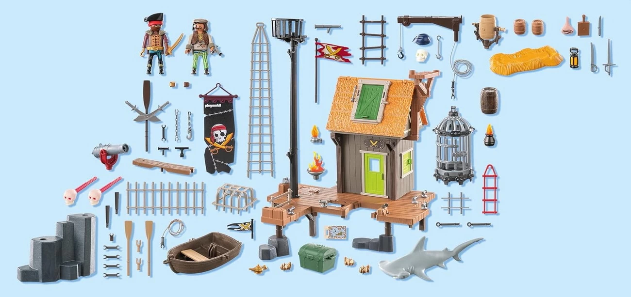 Playmobil 71792 - Piratenhafen mit Seeräuber Gefängnis - Pirates