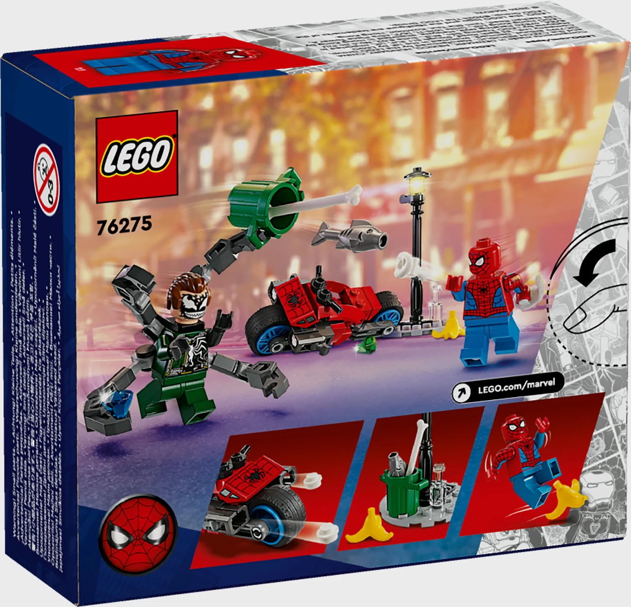 LEGO Marvel 76275 - Motorrad-Verfolgungsjagd: Spider-Man vs. Doc Ock
