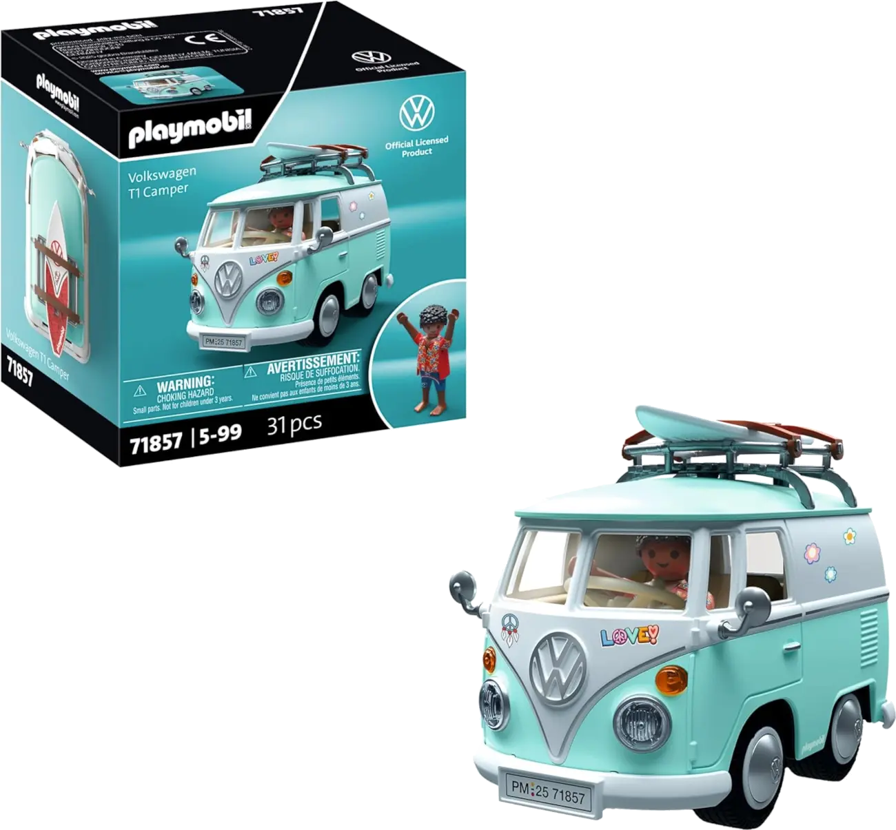 PLAYMOBIL Volkswagen T1 Camper GER Edition – Edición Retro Con Equipamiento Deportivo, Portaequipajes, Techo Extraíble Y Hojas De Pegatinas, Para Niños A Partir De 4 Años PLAYMOBIL Volkswagen T1 Camper GER Edition – Edición Retro Con Equipamiento Deportivo, Portaequipajes, Techo Extraíble Y Hojas De Pegatinas, Para Niños A Partir De 4 Años