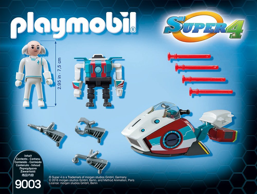 Playmobil 9003 - Skyjet mit Dr X und Roboter (Super4)