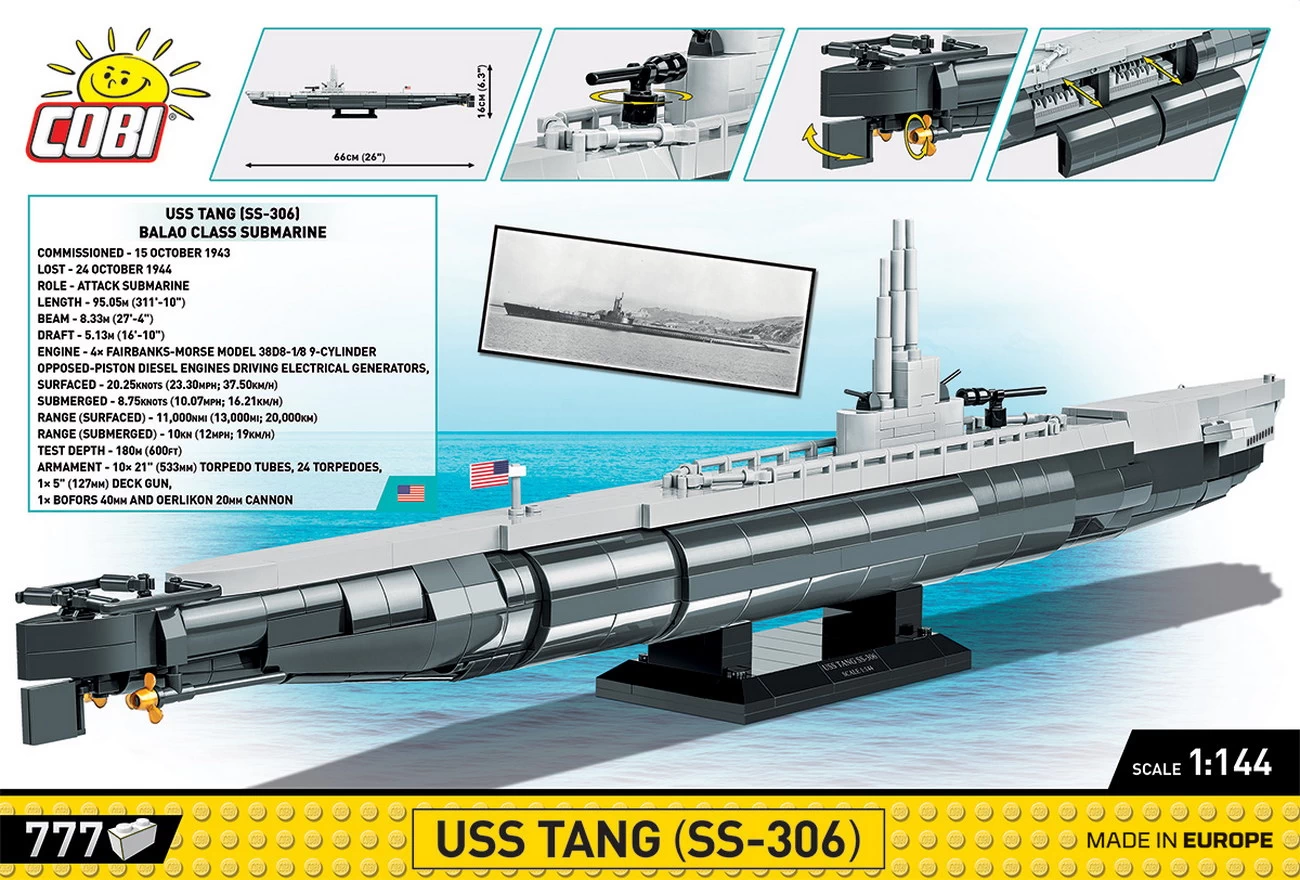 COBI - USS Tang (SS-306) (4831) - Bausteine kaufen