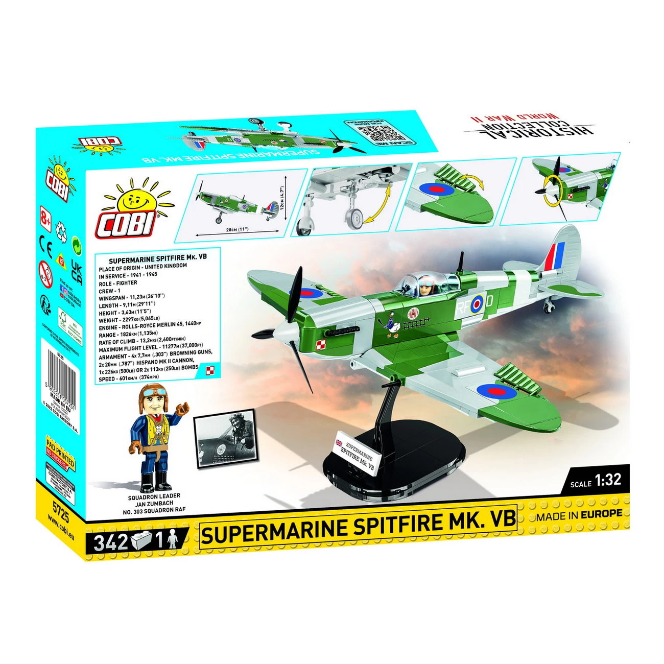 COBI - Supermarine Spitfire Mk.VB  (5725) - Bausteine kaufen