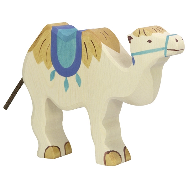 Holztiger Kamel mit Sattel (80165)