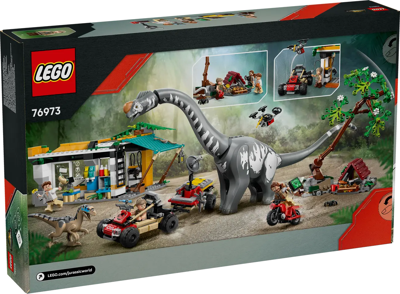 LEGO Jurassic World 76973 - Raptor & Titanosaurus: Große Fährtensuche