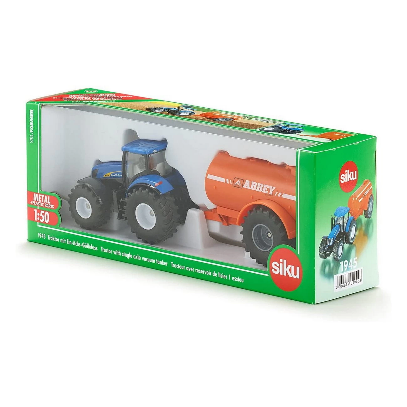 SIKU 1945 Traktor New Holland mit Güllefass  1:50