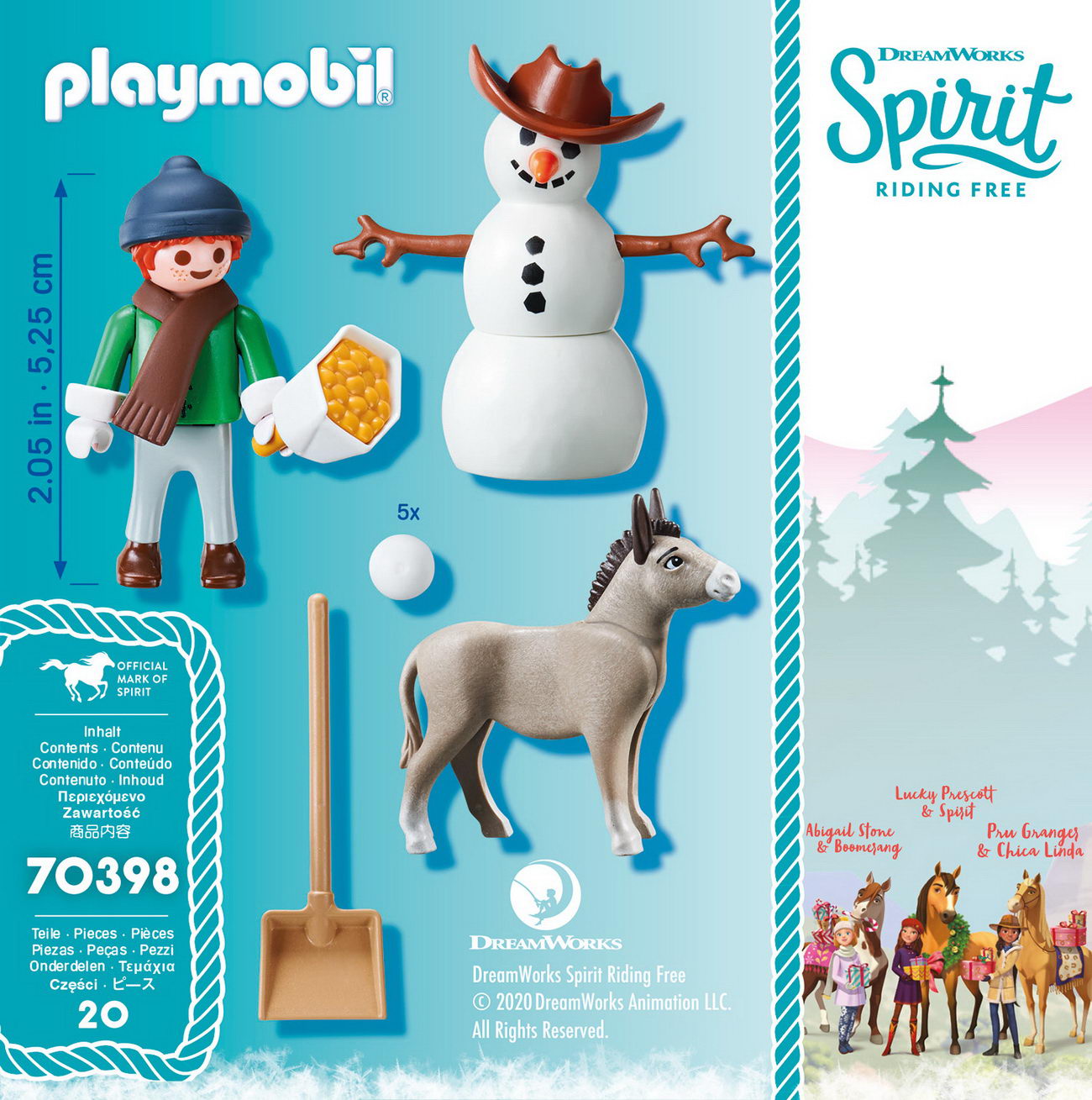 Playmobil 70398 - Schneespaß mit Snips & Herrn Karotte - Spirit - Riding Free