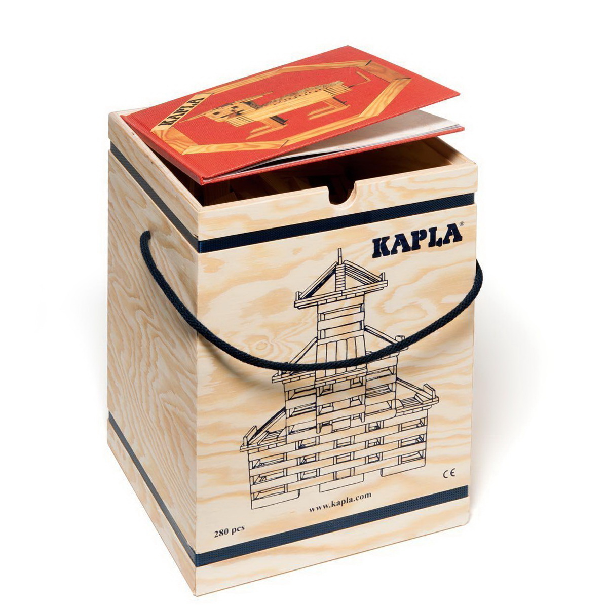 Kapla 280er Box mit Buch 1 rot (414/16)