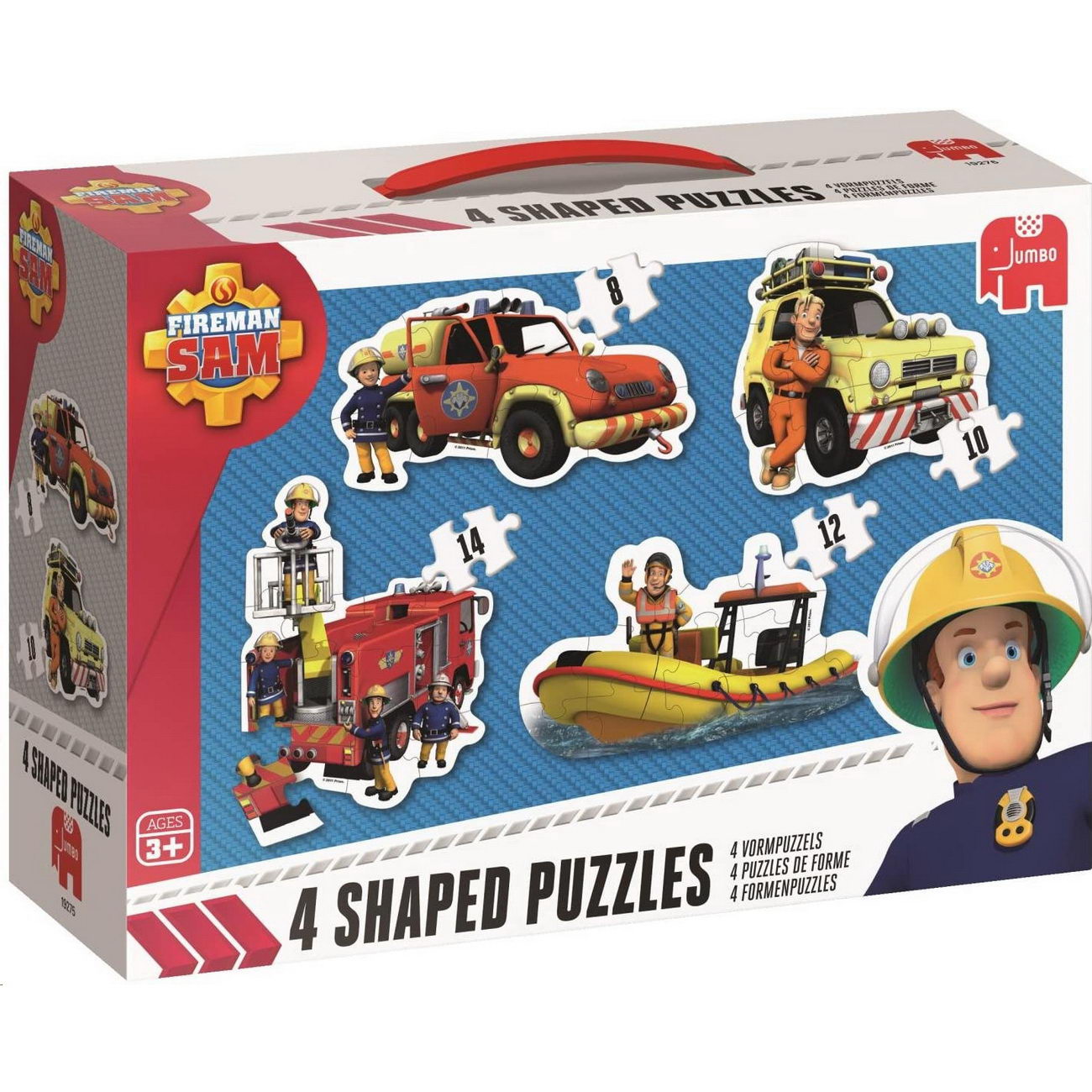 Puzzle - Feuerwehrmann Sam 4-in-1 Konturenpuzzle (Jumbo)