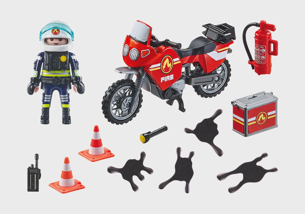 Playmobil 71466 - Feuerwehrmotorrad am Unfallort