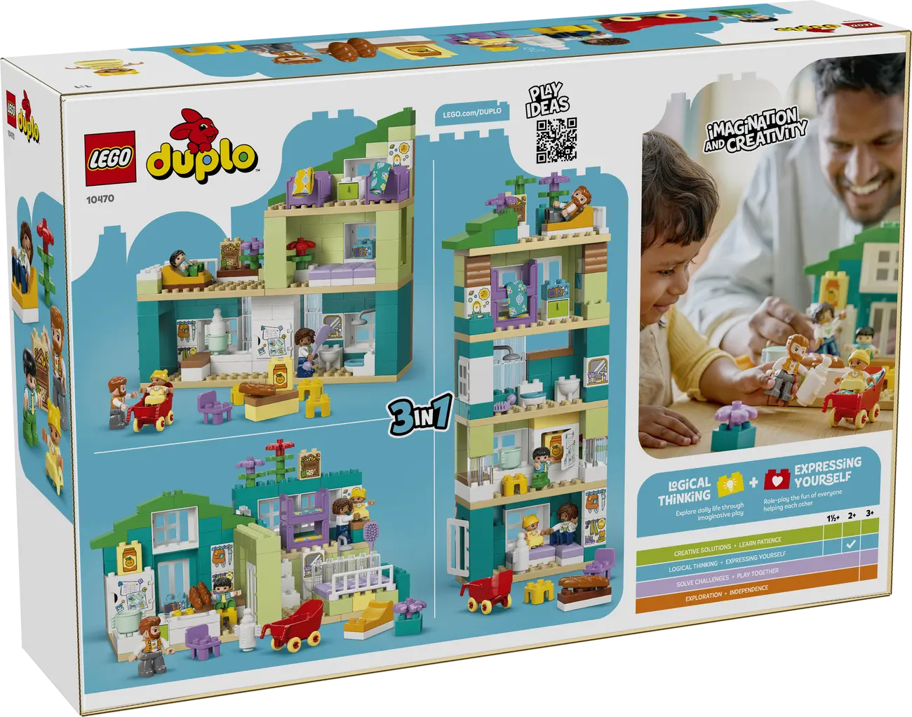 LEGO DUPLO - Modernes Familienhaus mit Figuren 3-in-1-Set (10470)
