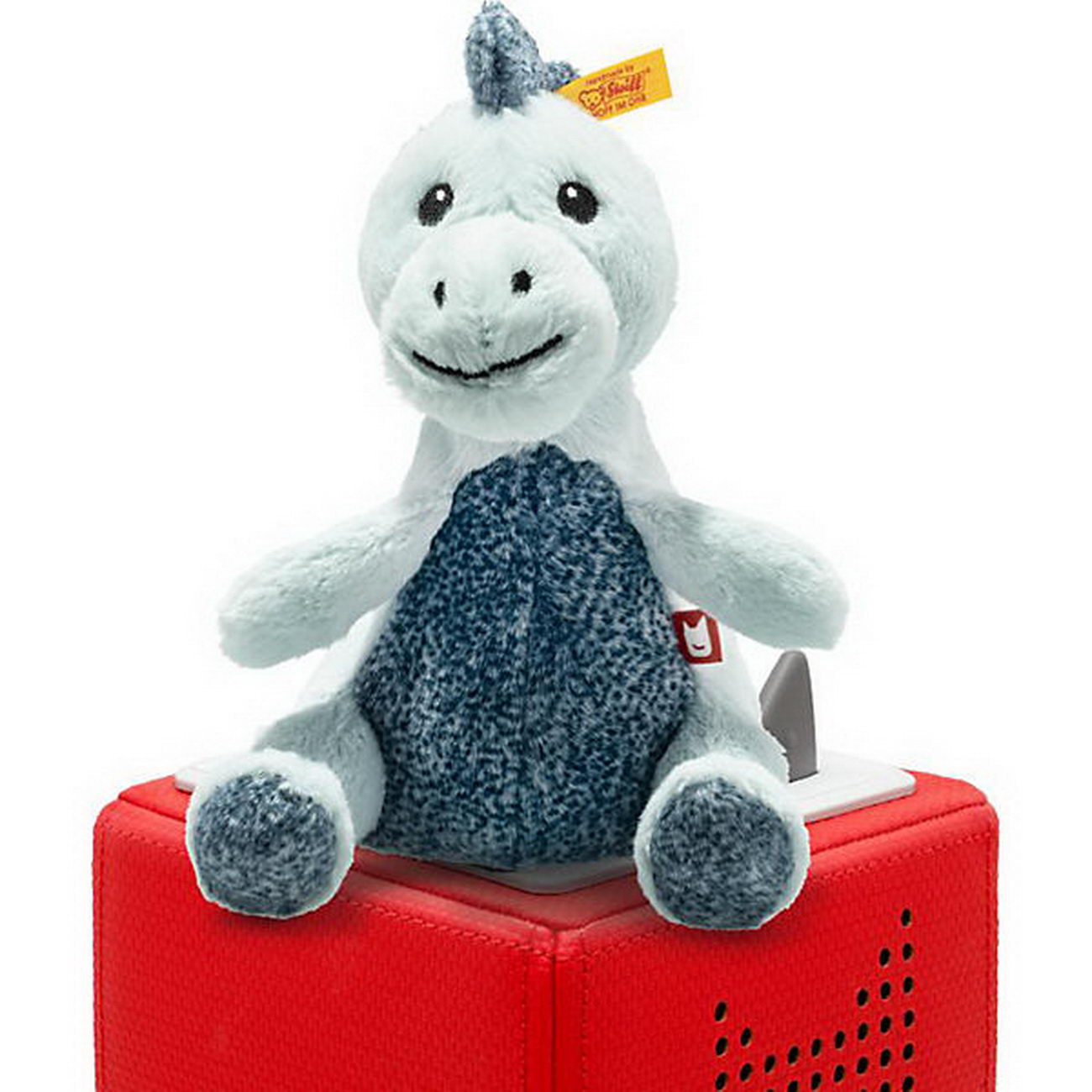Steiff Joshi Baby T-Rex – Kuscheliger Dino, 16 Cm, Grünblau, Mit Knopf Im Ohr
