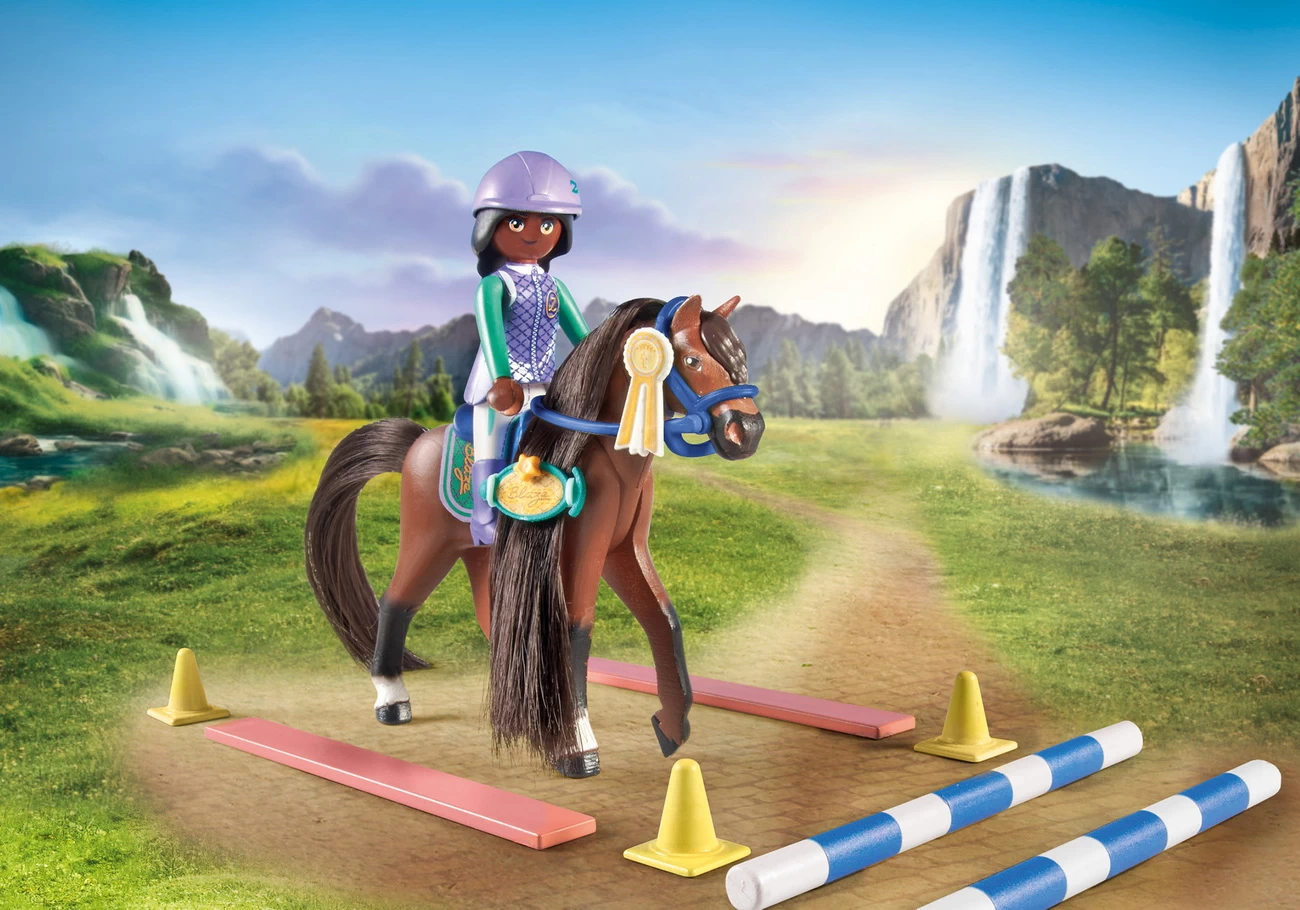 Playmobil 71355 - Zoe & Blaze mit Turnierparcours - Horses of Waterfall