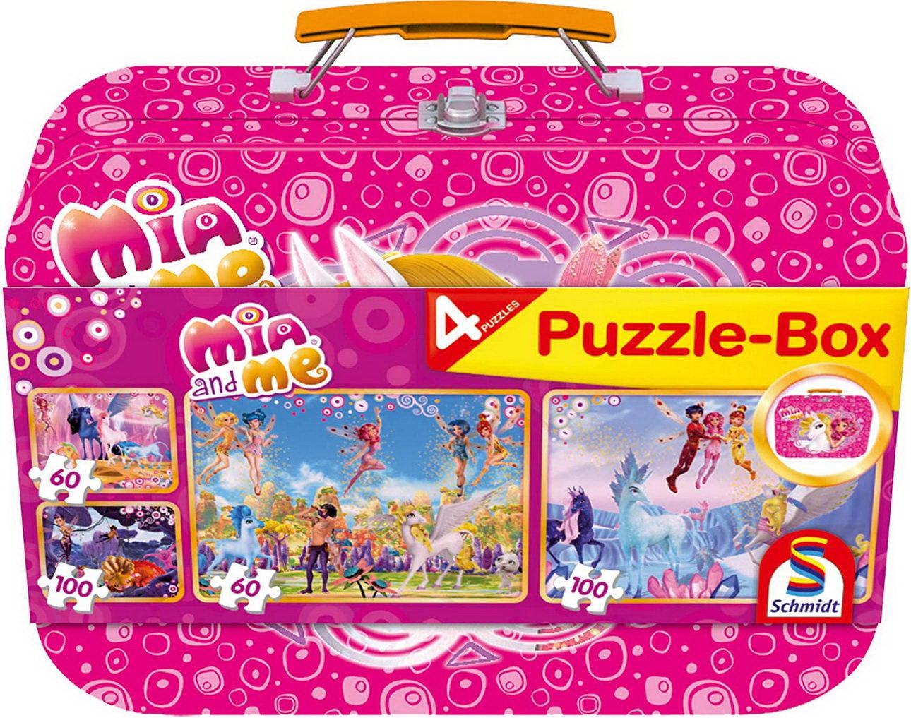 Puzzle Box - 4 Mia und Me Puzzle im Metallkoffer (Schmidt 56510)