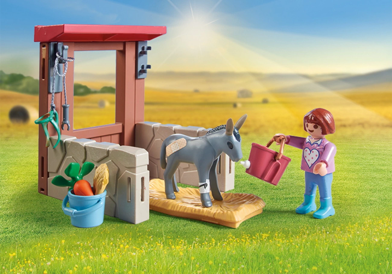 Playmobil 71471 - Starter Pack Tierarzteinsatz bei den Eseln - Country