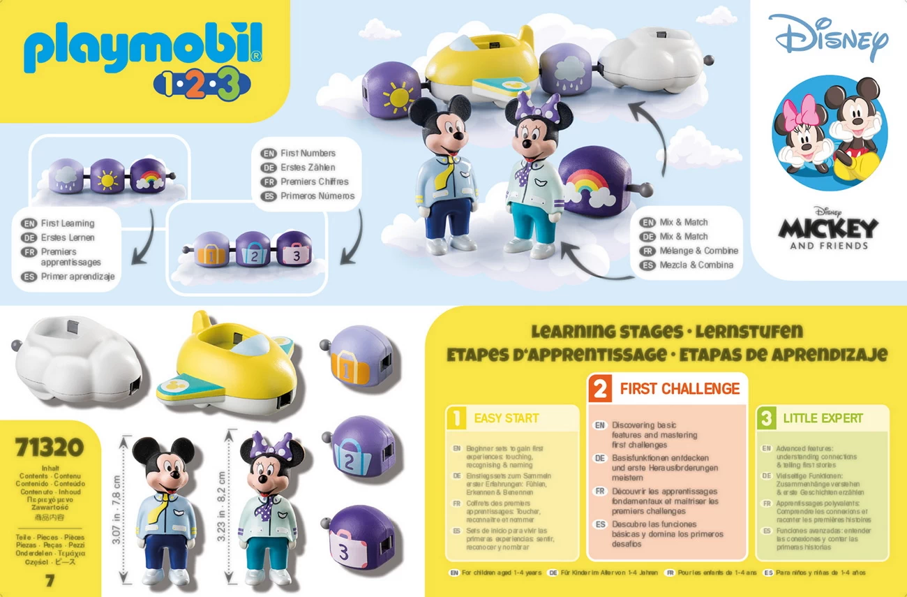 Playmobil 71320 - Mickys & Minnies Wolkenflug - 1 2 3 u Disney