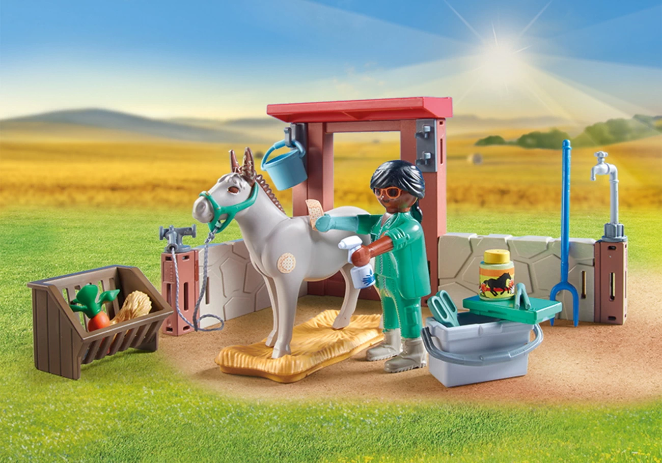 Playmobil 71471 - Starter Pack Tierarzteinsatz bei den Eseln - Country