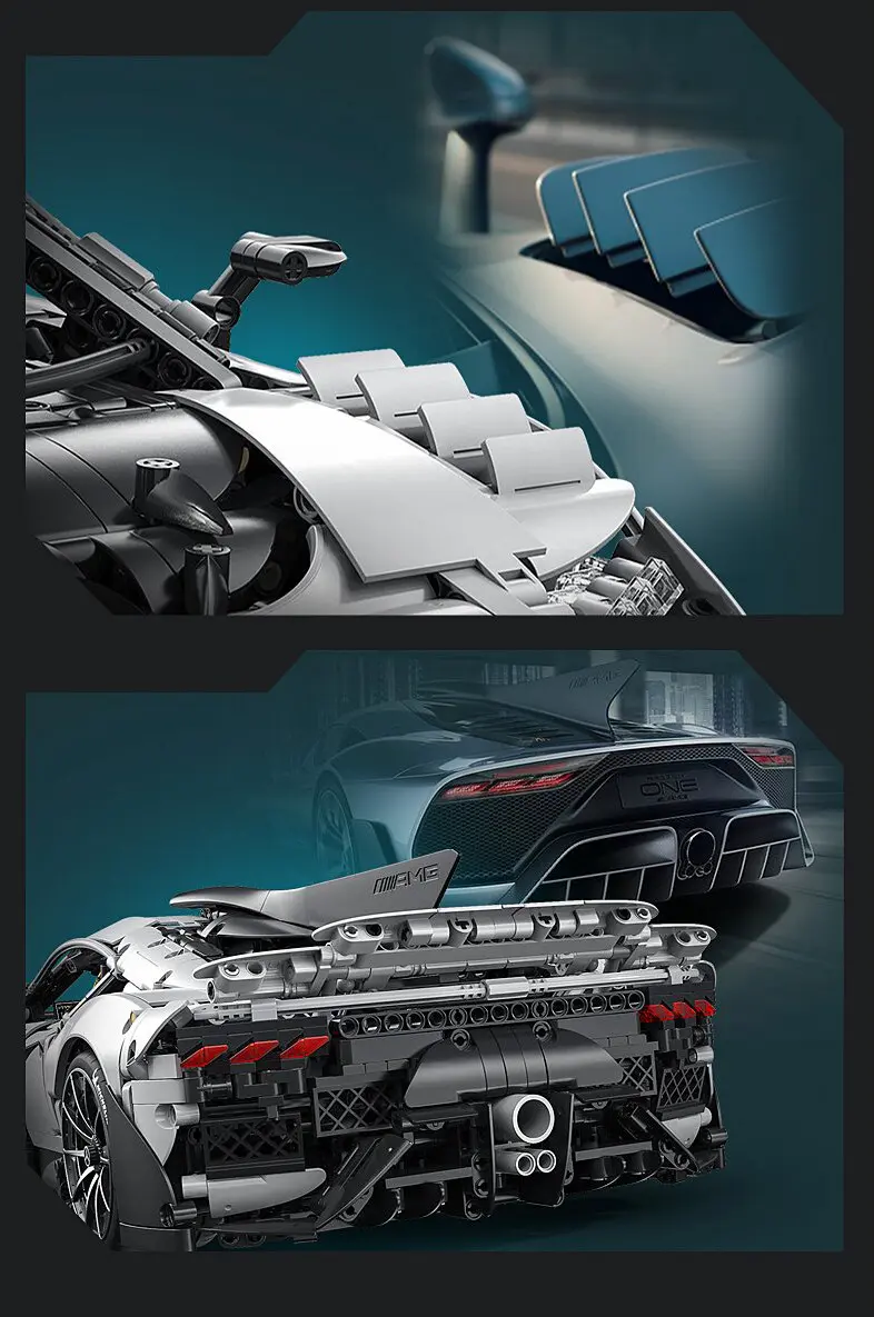 CaDA Mercedes-AMG ONE 1:8 grau - GHz Bricks C61503W