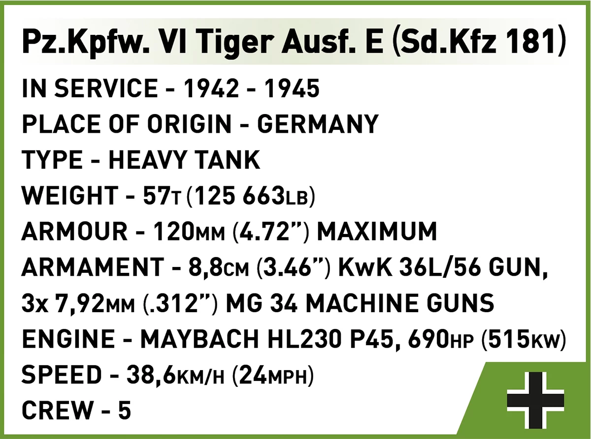 COBI - PzKpfw VI Tiger Ausf E (3124) - Bausteine kaufen