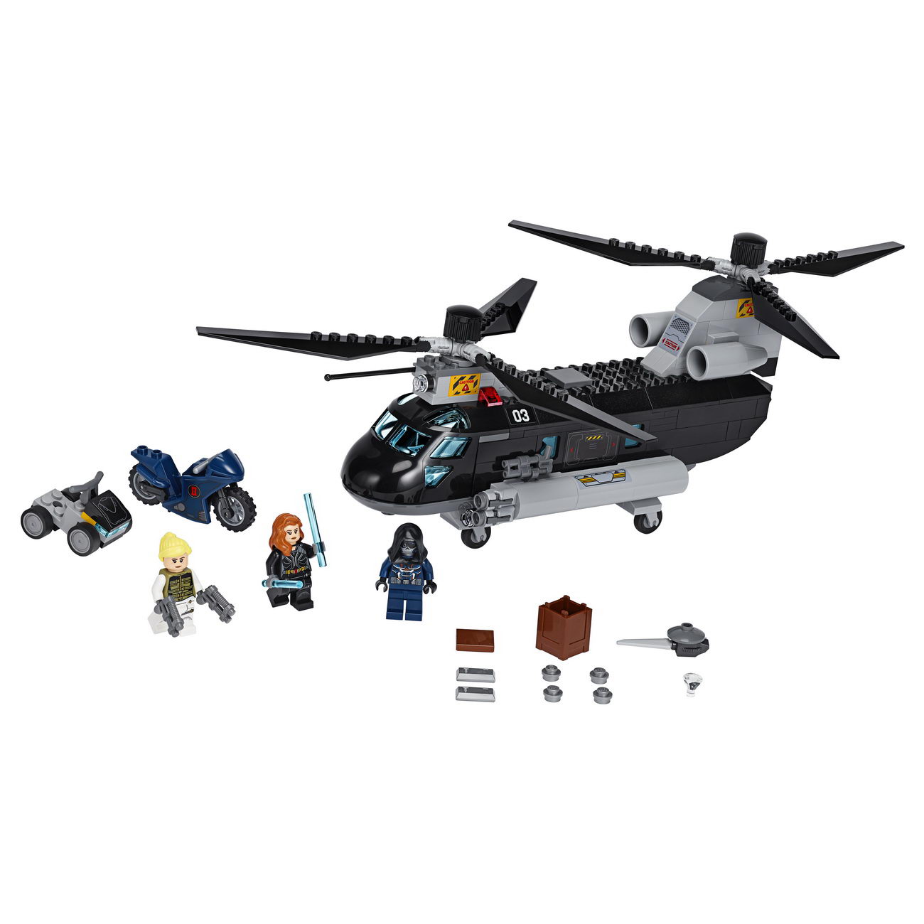 LEGO Marvel Super Heroes 76162 - Black Widows Hubschrauber Verfolgungsjagd
