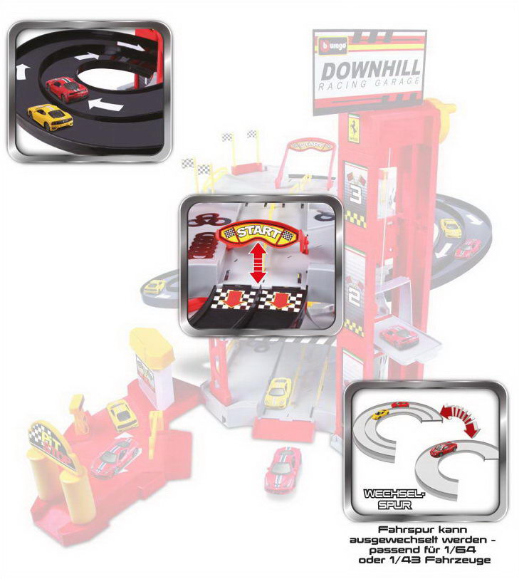 BBurago 1:64 Ferrari Double Lane Racing Garage (18-56096)